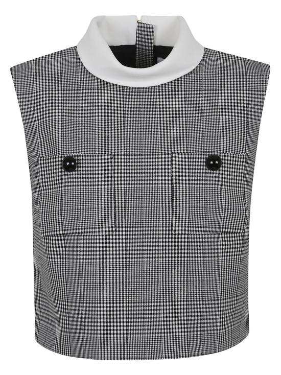 25FW 셀프 포트레이트 민소매 티셔츠 PF25 036TBBW BLACK AND WHITE