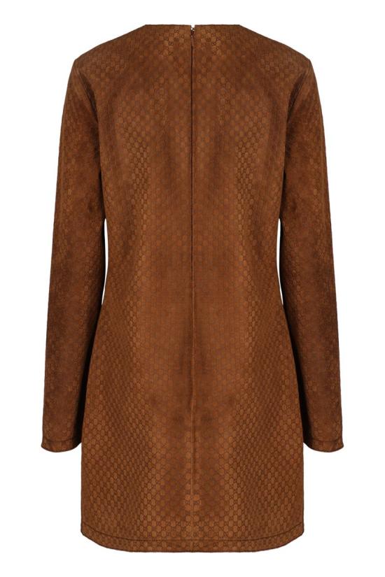 25SS 구찌 GG 스웨이드 홀스빗 원피스  817757XNA5G 2234 BROWN - GUCCI