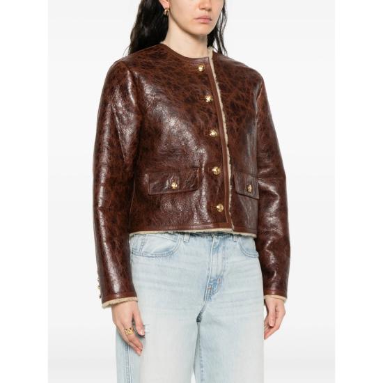 25FW 닐리로탄 가죽 자켓 12711 L192 ZANIE VINWH BROWN - NILI LOTAN