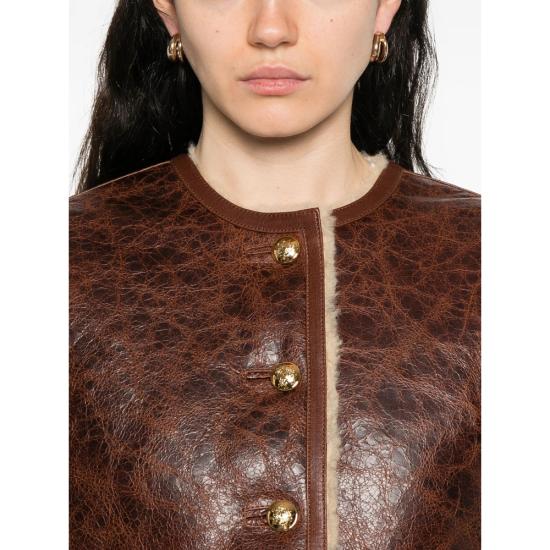 25FW 닐리로탄 가죽 자켓 12711 L192 ZANIE VINWH BROWN - NILI LOTAN