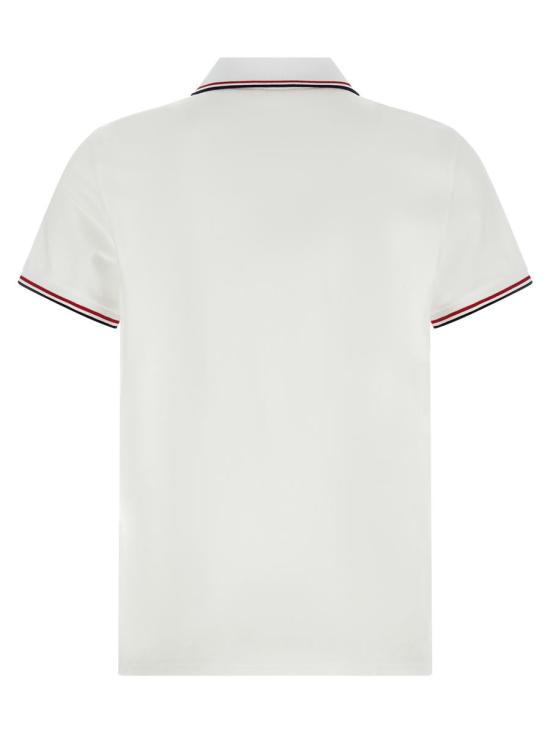  몽클레어 트리밍 코튼 피케 폴로 셔츠  K20918A7030084556001 WHITE - MONCLER