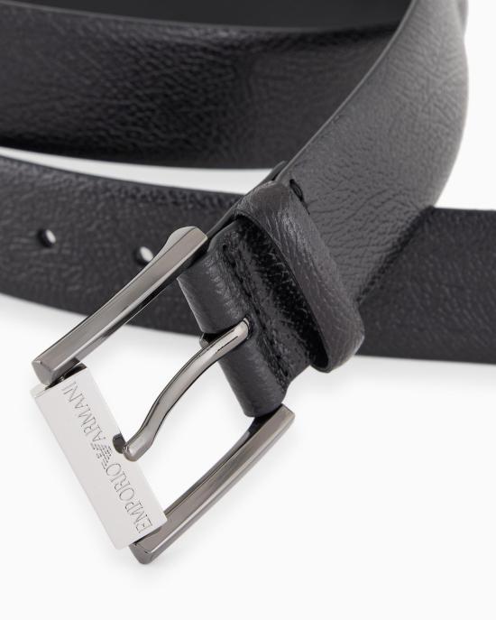 25SS 엠포리오 아르마니 가죽 벨트 Y4S657 YQ92X 80001 Black - EMPORIO ARMANI