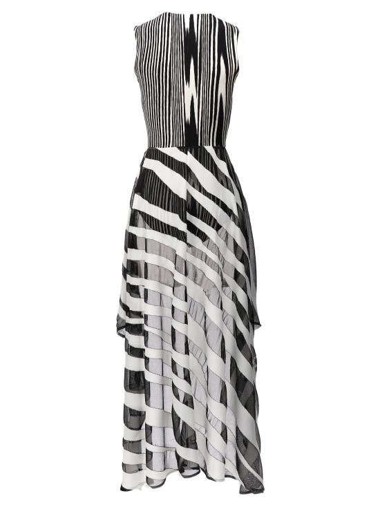  미소니 민소매 티셔츠 DS23SK3FBK026AF9001 White Black - MISSONI