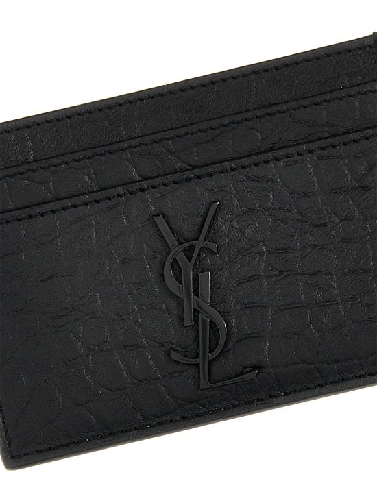 25FW 생로랑 모노그램 카드지갑 485631C9H0U1000 Black - SAINT LAURENT