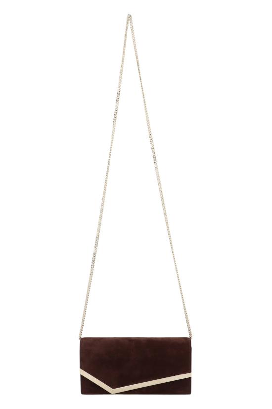  지미추 클러치/파우치 EMMIESUECHOCOLATELIGHTGOLD brown - JIMMY CHOO