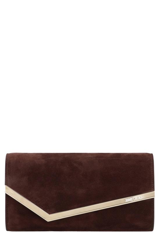  지미추 클러치/파우치 EMMIESUECHOCOLATELIGHTGOLD brown