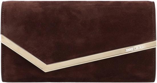  지미추 클러치/파우치 EMMIESUECHOCOLATELIGHTGOLD brown - JIMMY CHOO