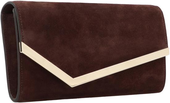  지미추 클러치/파우치 EMMIESUECHOCOLATELIGHTGOLD brown - JIMMY CHOO