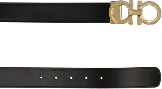  살바토레 페라가모 간치니 레더 벨트 675542586940 black - SALVATORE FERRAGAMO