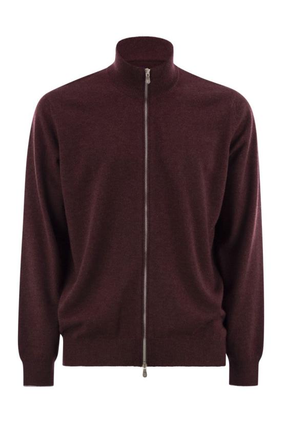 25FW 브루넬로 쿠치넬리 집업 니트 M2200106 CEG54 BORDEAUX