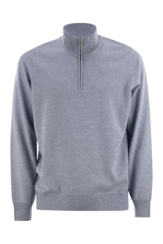 25FW 브루넬로 쿠치넬리 스웨터 M2200124 CFF33 LIGHT BLUE