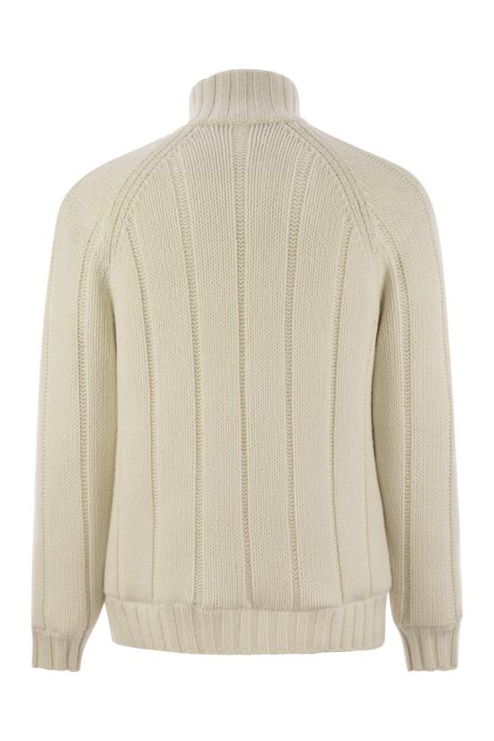 25FW 브루넬로 쿠치넬리 집업 니트 MA2301206 CWH09 CREAM - BRUNELLO CUCINELLI