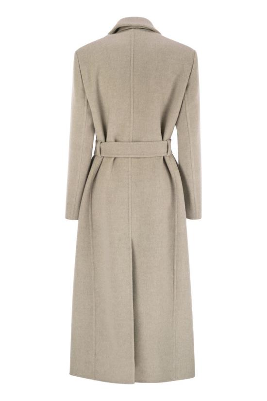 25FW 브루넬로 쿠치넬리 브루넬로 쿠치넬리 더블 브레스티드 피 코트 MD5329893 C001 BEIGE - BRUNELLO CUCINELLI