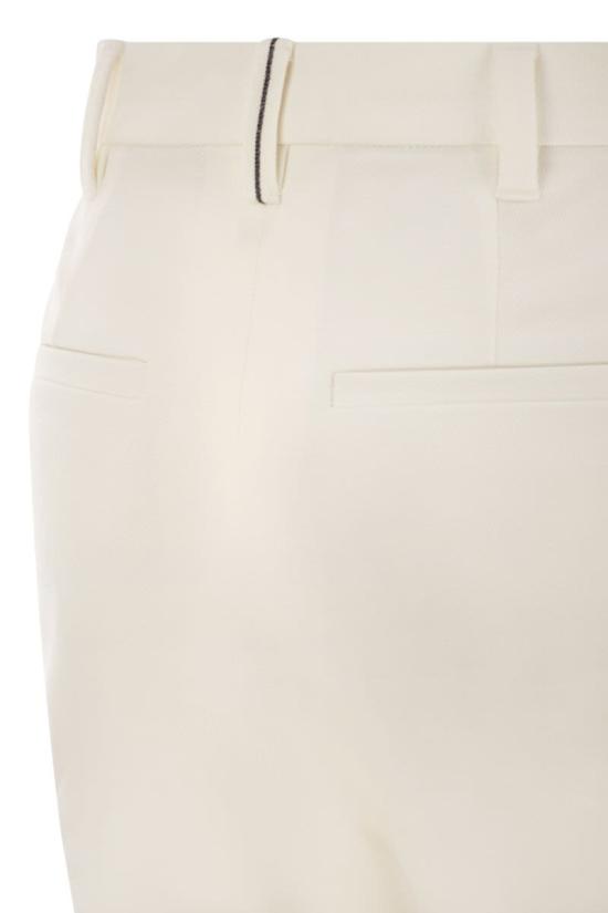 25FW 브루넬로 쿠치넬리 스트레이트 팬츠 MP126P8703 C1542 WHITE - BRUNELLO CUCINELLI