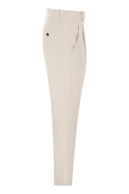 25FW 브루넬로 쿠치넬리 스트레이트 팬츠 MP512P9029 C145 CREAM - BRUNELLO CUCINELLI