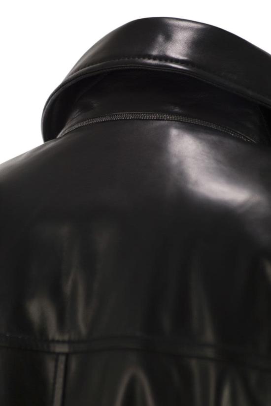 25FW 브루넬로 쿠치넬리 가죽 자켓 MPNGP7854P C101 BLACK - BRUNELLO CUCINELLI