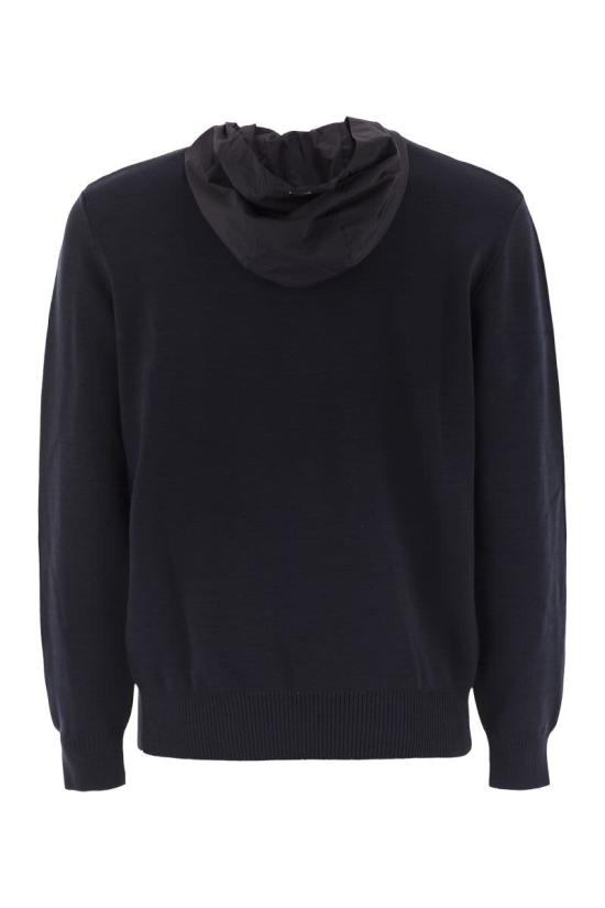 25FW 에르노 더블 코튼 니트 & 포넨테 트래블 나일론 후드 티셔츠  MG00027UR72111 9201 BLUE - HERNO