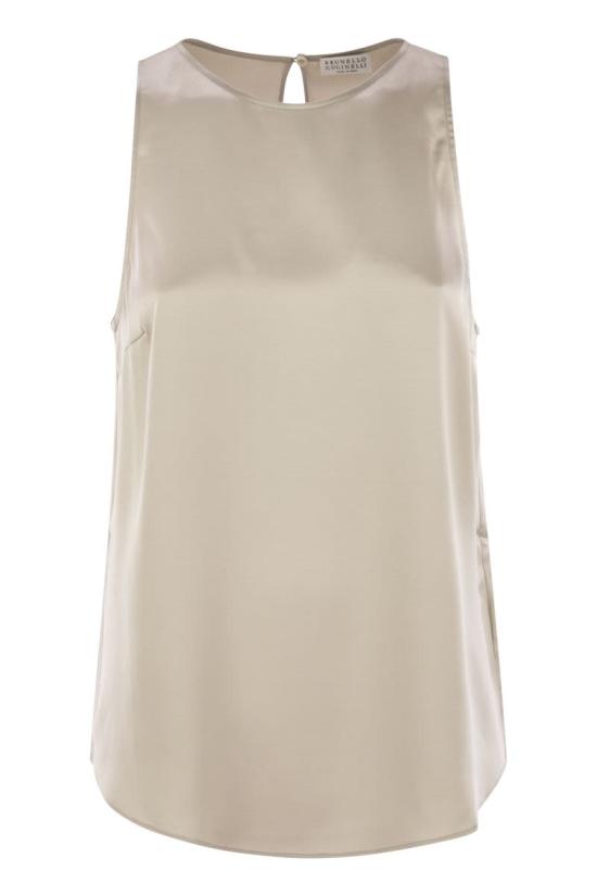 25FW 브루넬로 쿠치넬리 민소매 티셔츠 M0C59DX800 C4274 BEIGE