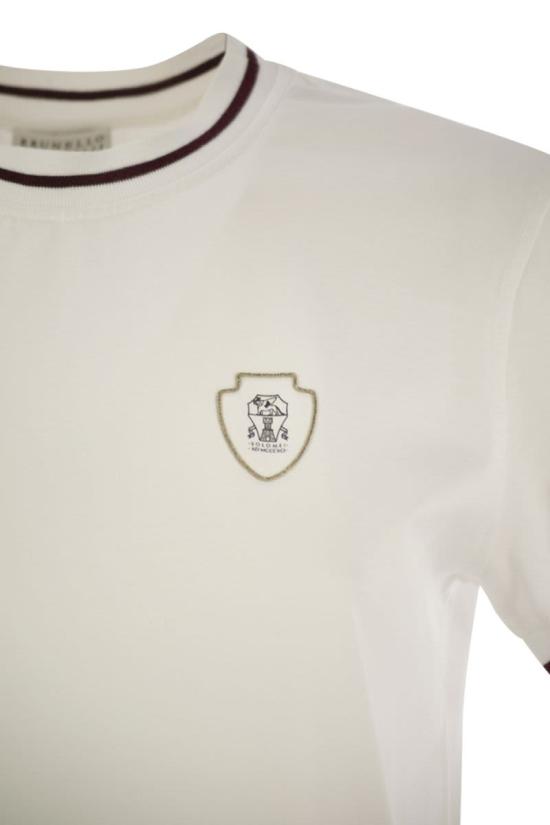 25FW 브루넬로 쿠치넬리 반팔 티셔츠 M0T81VD110 CGV62 WHITE - BRUNELLO CUCINELLI