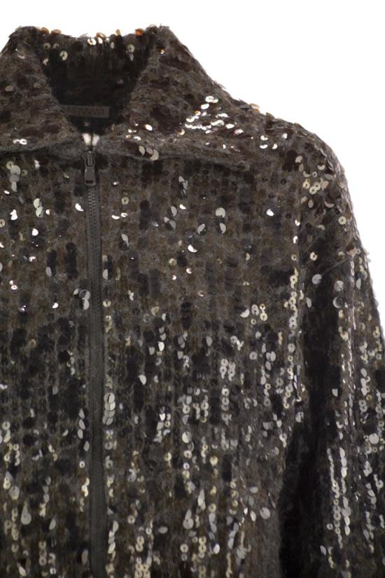 25FW 브루넬로 쿠치넬리 자수 가디건 M1U375916 C9144 DARK GREY - BRUNELLO CUCINELLI