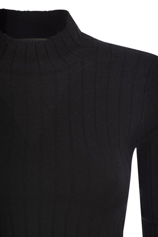 25FW 브루넬로 쿠치넬리 루렉스 골지 스웨터 M41862204P C101 BLACK - BRUNELLO CUCINELLI