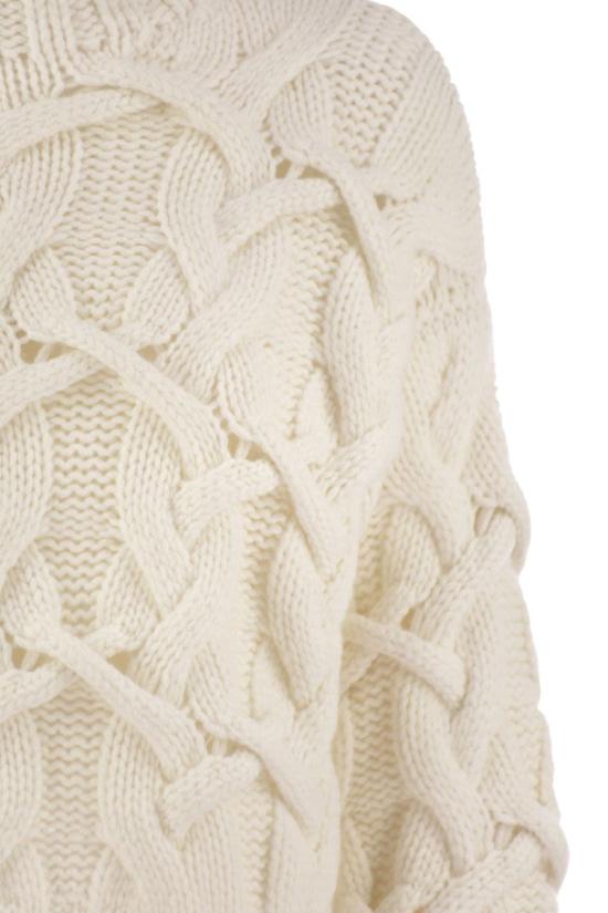 25FW 브루넬로 쿠치넬리 캐시미어 케이블 니트 스웨터 M52365804 C159 WHITE - BRUNELLO CUCINELLI