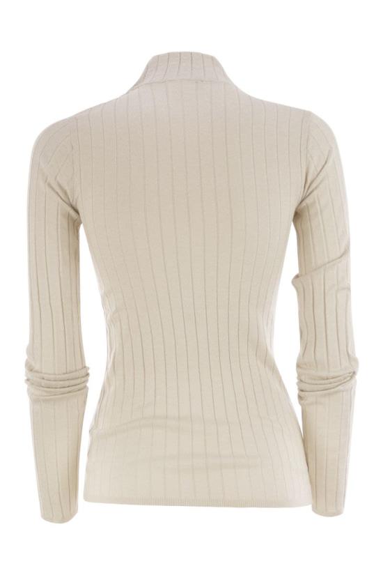 25FW 브루넬로 쿠치넬리 루렉스 골지 스웨터 M41862204P C9443 WHITE - BRUNELLO CUCINELLI