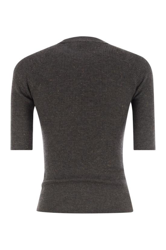 25FW 브루넬로 쿠치넬리 라이트 스파클링 캐시미어 립 스웨터 M9A822200P C2355 ANTHRACITE - BRUNELLO CUCINELLI