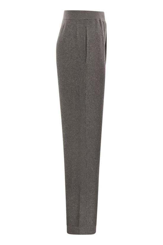 25FW 브루넬로 쿠치넬리 바니세 니트 팬츠 MAZ260299P CXP07 ANTHRACITE - BRUNELLO CUCINELLI