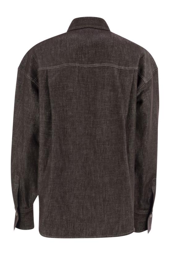 25FW 브루넬로 쿠치넬리 셔츠 MP148MY516 C003 BROWN - BRUNELLO CUCINELLI