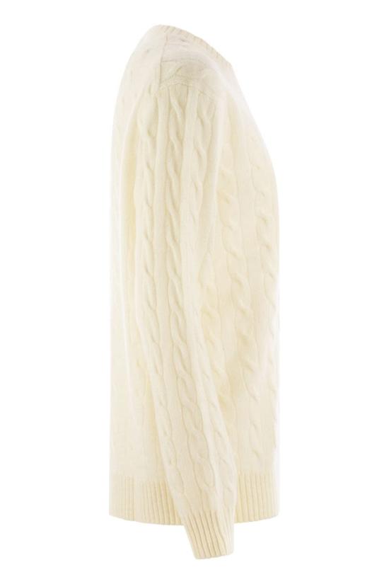 25FW 폴로 랄프로렌 폴로 자수 케이블 니트 스웨터 211972115 004 CREAM - POLO RALPH LAUREN