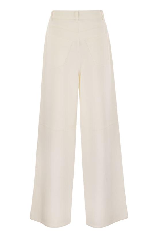 25FW 에스막스마라 MERLOT 메를로 코튼 팬츠 2529786021600 001 WHITE - 'S MAX MARA