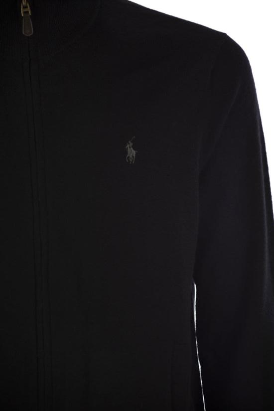 25FW 폴로 랄프로렌 로고 자수 지퍼 가디건 710974149 003 BLACK - POLO RALPH LAUREN
