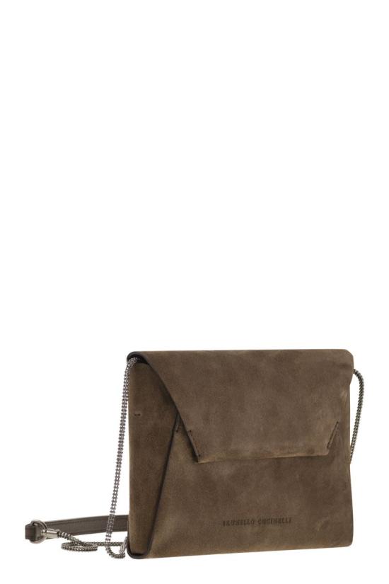 25FW 브루넬로 쿠치넬리 모닐레 장식 BC Duo 파우치 MWDLD2722P C8769 BROWN - BRUNELLO CUCINELLI