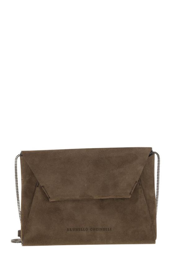 25FW 브루넬로 쿠치넬리 모닐레 장식 BC Duo 파우치 MWDLD2722P C8769 BROWN