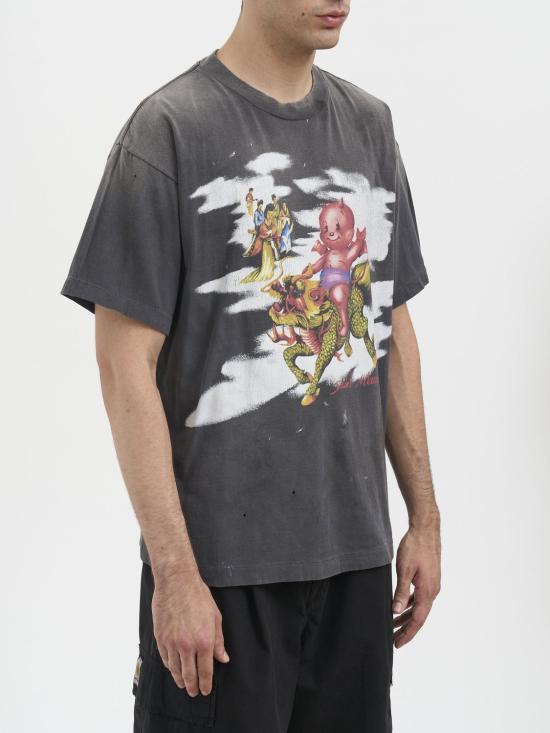  세인트 미카엘 반팔 티셔츠 LSMHR80000017 BLACK - SAINT MXXXXXX