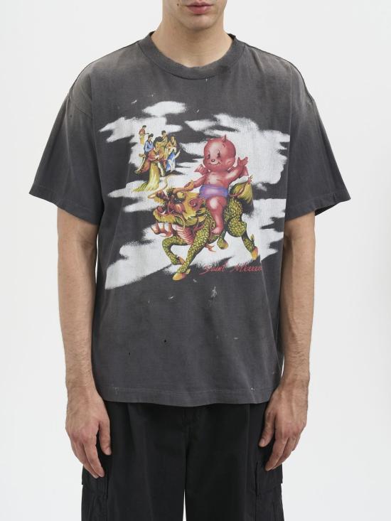  세인트 미카엘 반팔 티셔츠 LSMHR80000017 BLACK