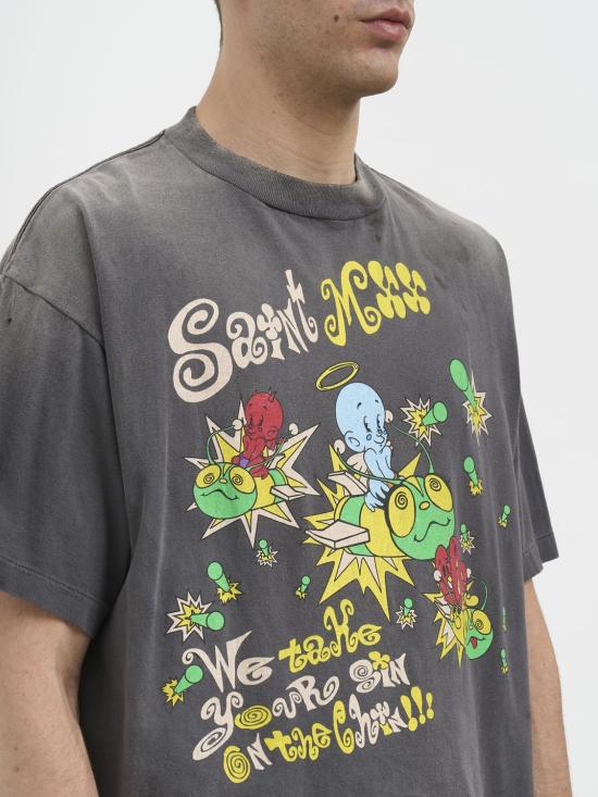  세인트 미카엘 반팔 티셔츠 LSMHR80000014 GREY - SAINT MXXXXXX