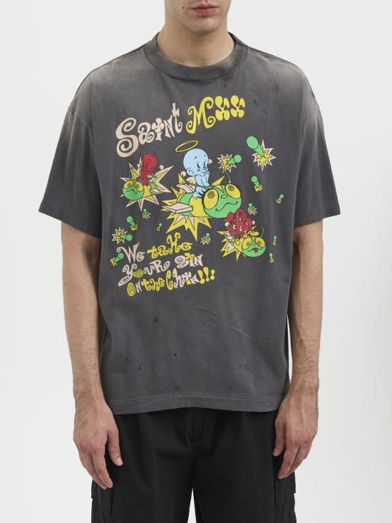  세인트 미카엘 반팔 티셔츠 LSMHR80000014 GREY