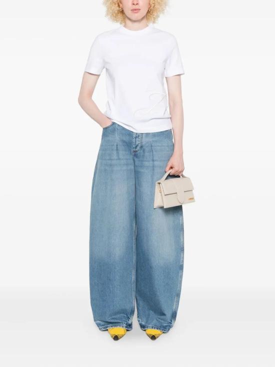 25FW 자크뮈스 반팔 티셔츠 TSW00549AJ00068 100 WHITE - JACQUEMUS