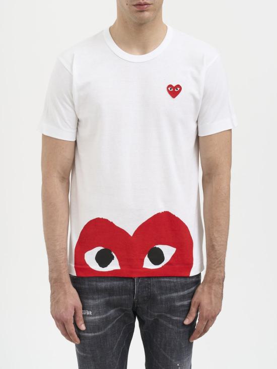  꼼데가르송 반팔 티셔츠 LAXT034051 WHITE