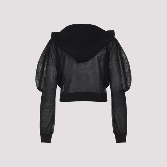 25FW 알라이아 반팔 티셔츠 AA9H1268K090B 995 BLACK - ALAIA