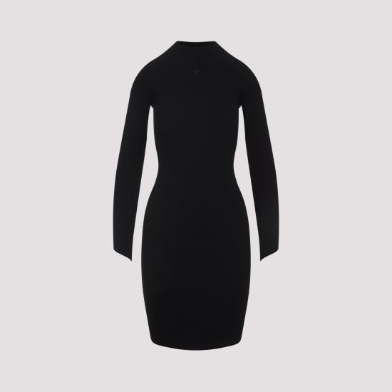 25FW 쿠레쥬 미디 원피스 325MRO690FI0001 9999 BLACK - COURREGES