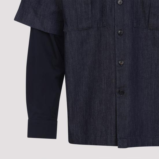 25FW 드리스 반 노튼 반팔 셔츠 2520207952382 507 BLUE - DRIES VAN NOTEN