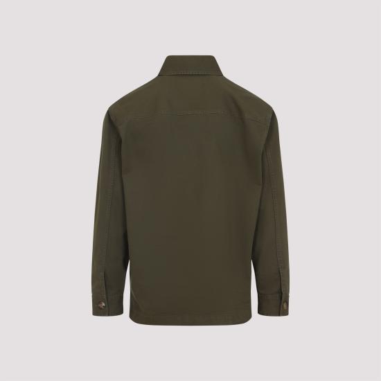 25FW 생로랑 긴팔 셔츠 838697Y253W 3530 GREEN - SAINT LAURENT