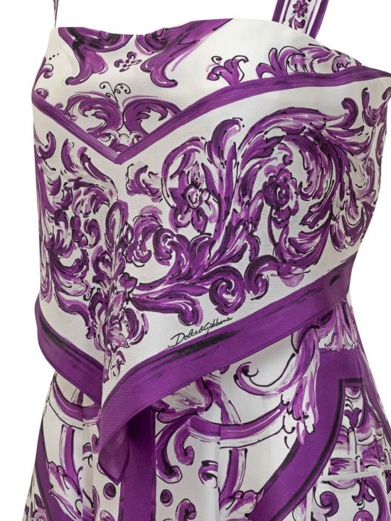 25FW 돌체앤가바나 미디 원피스 F6TZBTHI1T1 HP5DQ PURPLE - DOLCE & GABBANA
