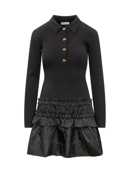 25FW 가니 원피스 K2523 099 Black