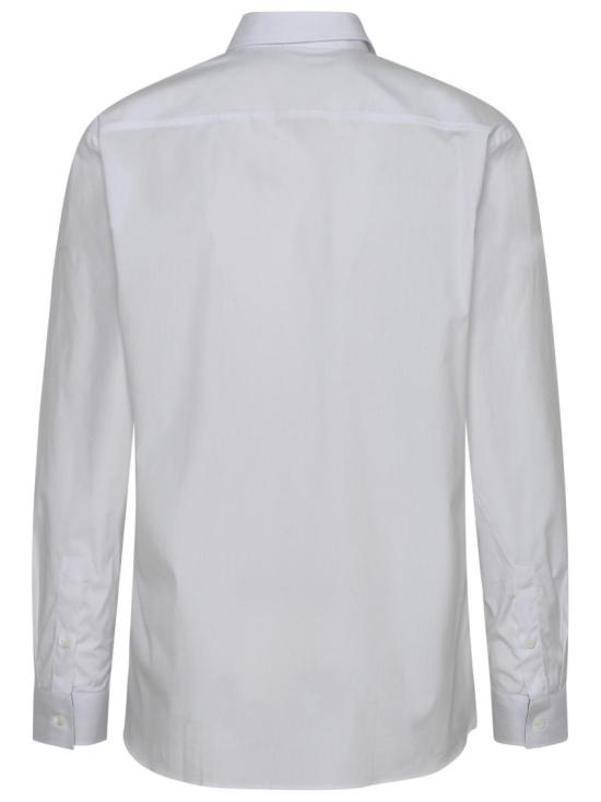  버버리 스트레치 코튼 셔츠 8071465 A1464 White - BURBERRY