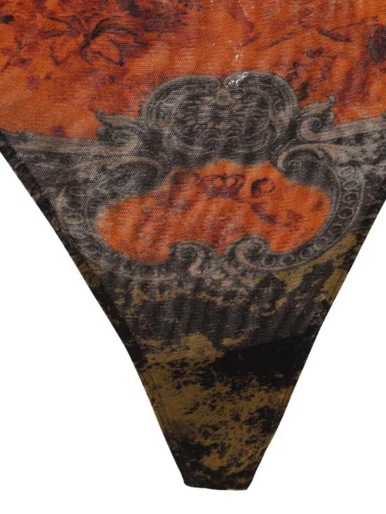 25FW 장 폴 고티에 바디수트 티셔츠 TO306M006P 004115 BLACK KHAKI ORANGE - JEAN PAUL GAULTIER