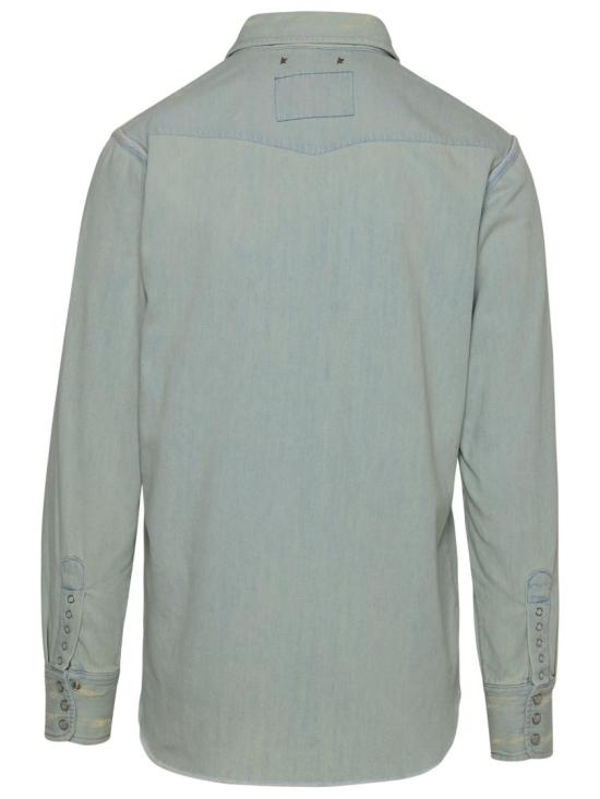  골든구스 해머드 스터드 데님 셔츠 GMP00487 P000636 50100 Blue - GOLDEN GOOSE